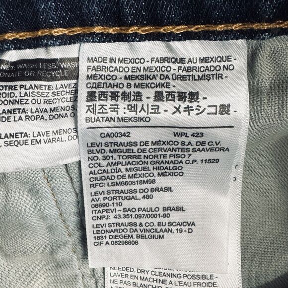 Levis 505 Jeans Mens Size 36x32 Measures 36x31 Blue Straight Leg Denim Stretch - Picture 5 of 9